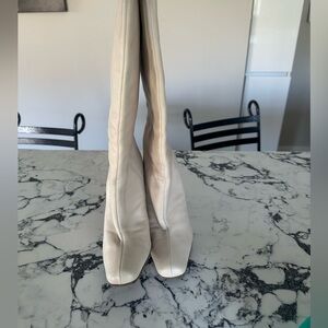 Jimmy Choo Cream Heeled Boots